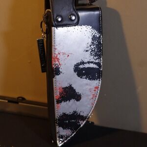Halloween II Michael Myers Horror Movie Character Face Clutch Purse Bag